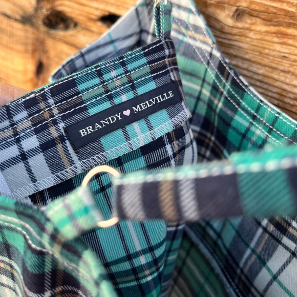 BRANDY MELVILLE | Y2K Blue Plaid Spaghetti Strap Mini Dress S - Picture 5 of 6